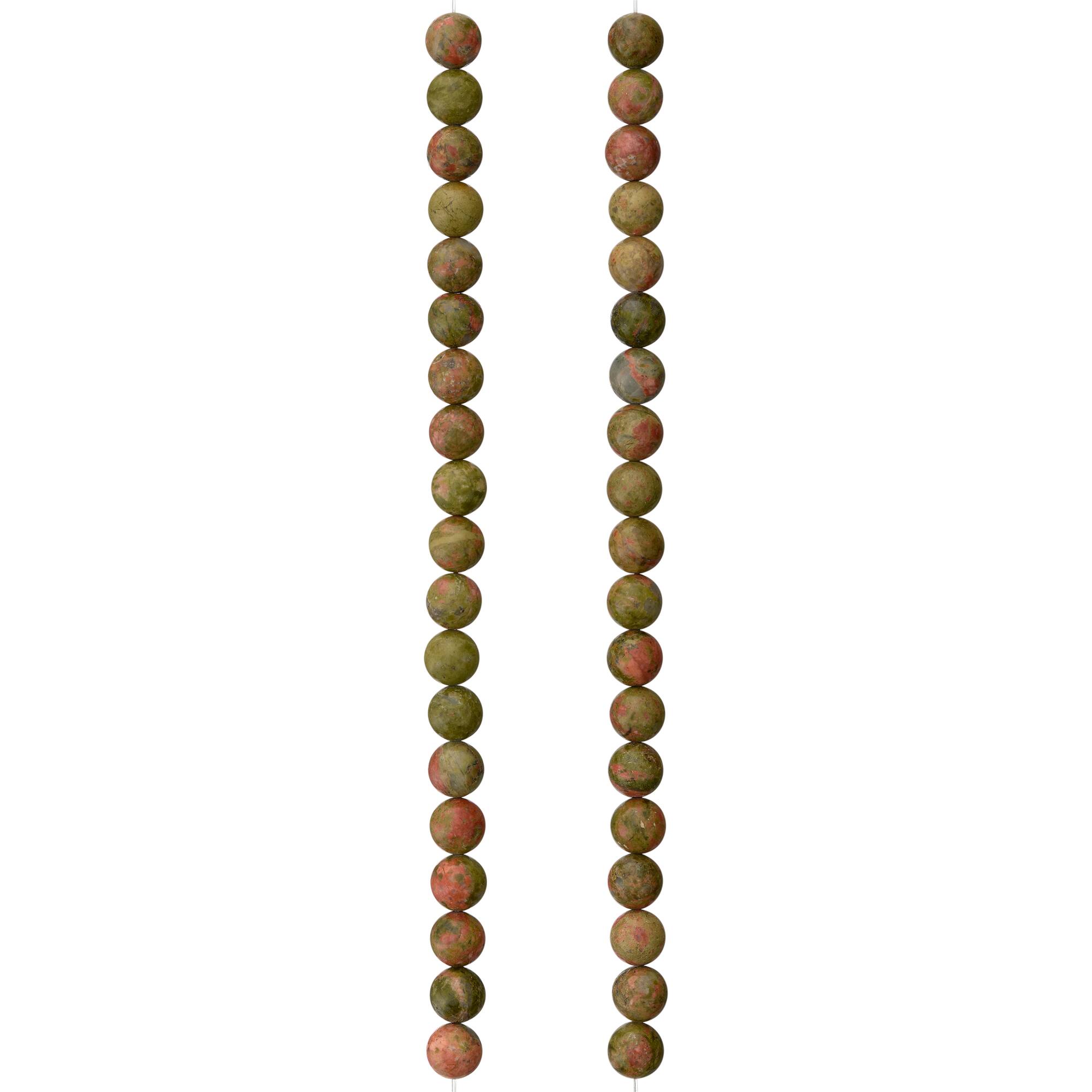 Green Unakite Round Beads, 8mm by Bead Landing™
